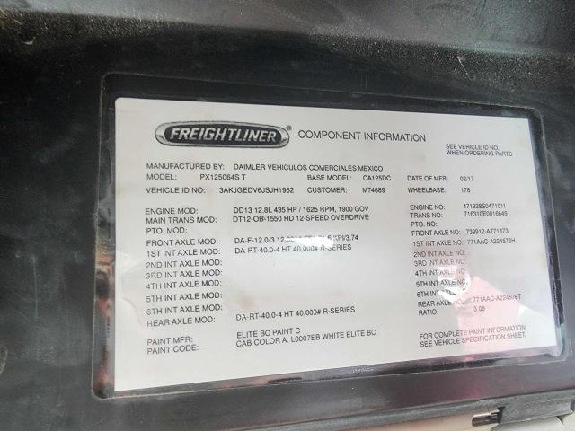 2018 FREIGHTLINER CASCADIA 125   