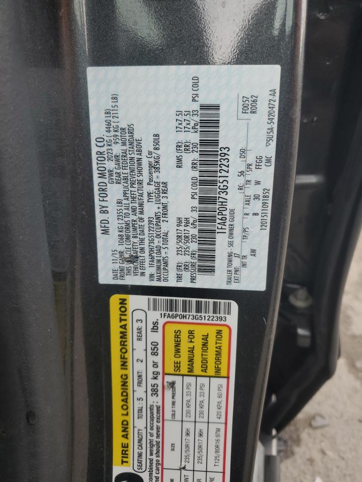 1FA6P0H73G5122393 FORD FUSION 2016