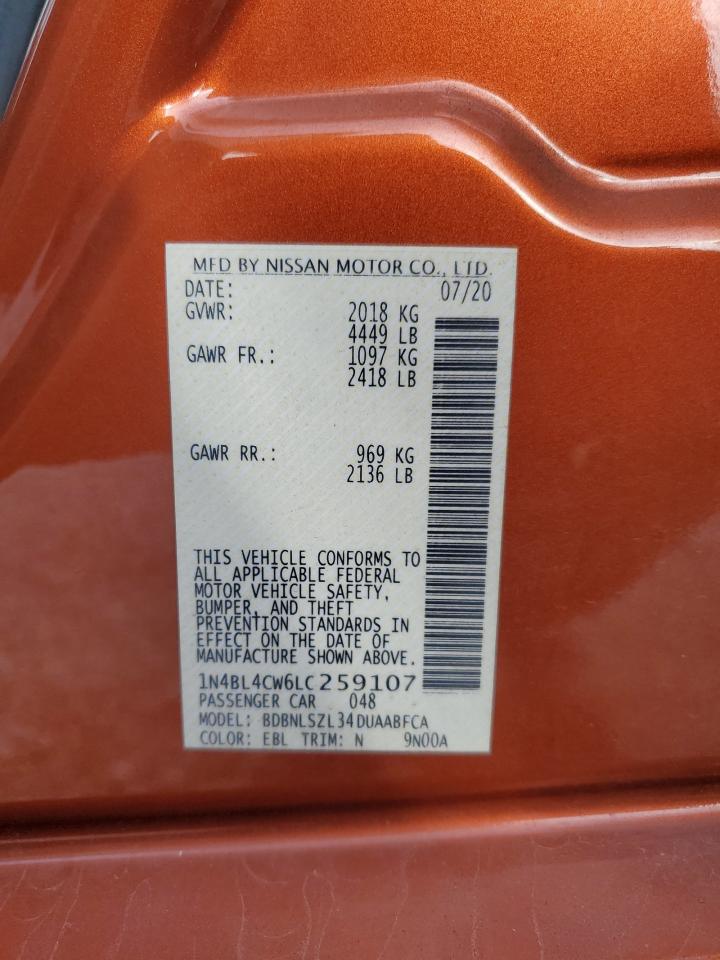 1N4BL4CW6LC259107 NISSAN ALTIMA 2020