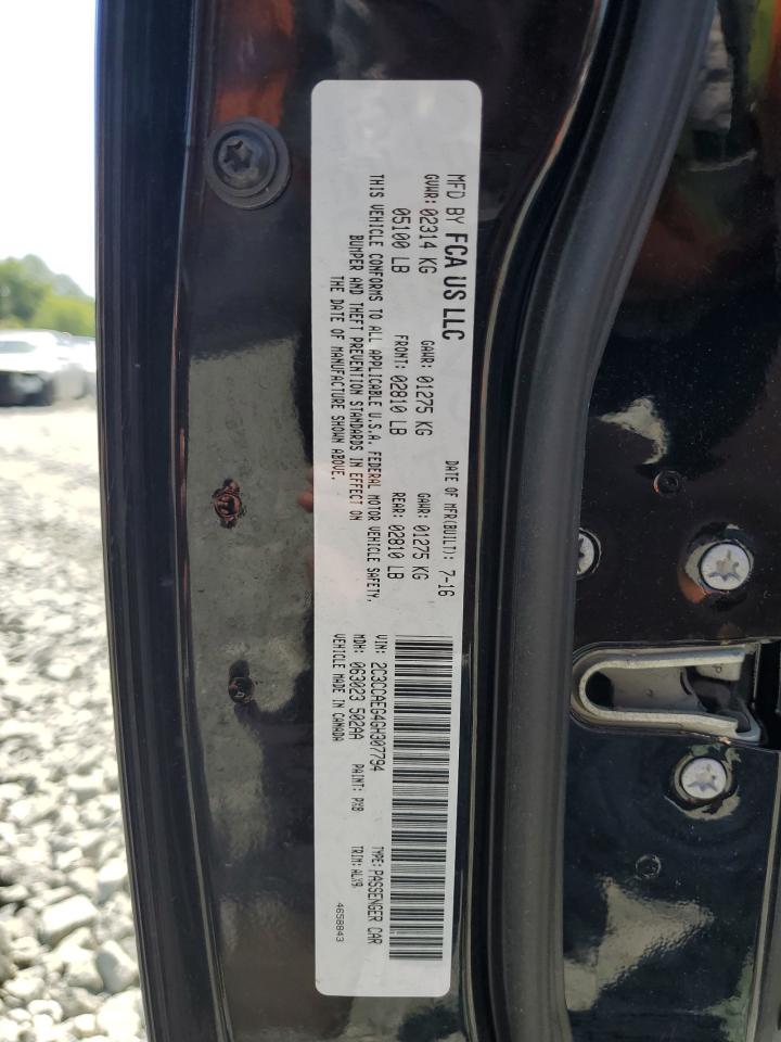 2016 Chrysler 300C VIN: 2C3CCAEG4GH307794 Lot: 61438345