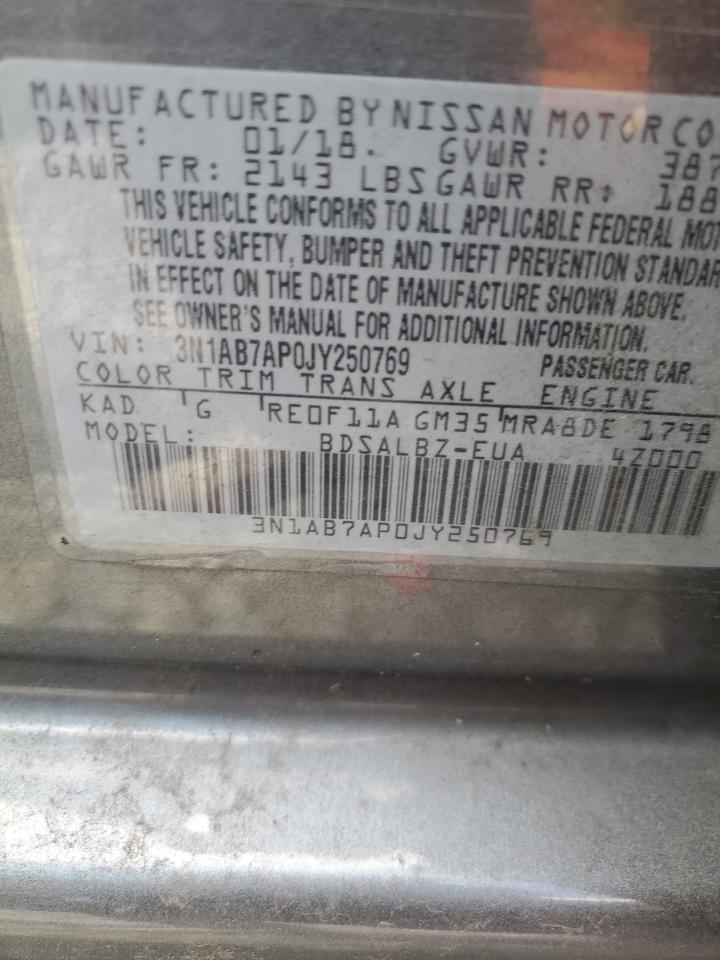 3N1AB7AP0JY250769 NISSAN SENTRA 2018