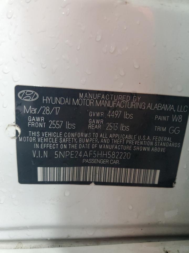 HYUNDAI SONATA 2017 VIN 5NPE24AF5HH582220 фото 13