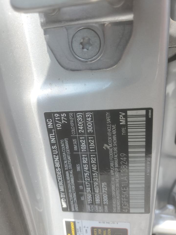 2020 Mercedes-Benz Gls 450 4Matic VIN: 4JGFF5KE1LA138249 Lot: 62106275