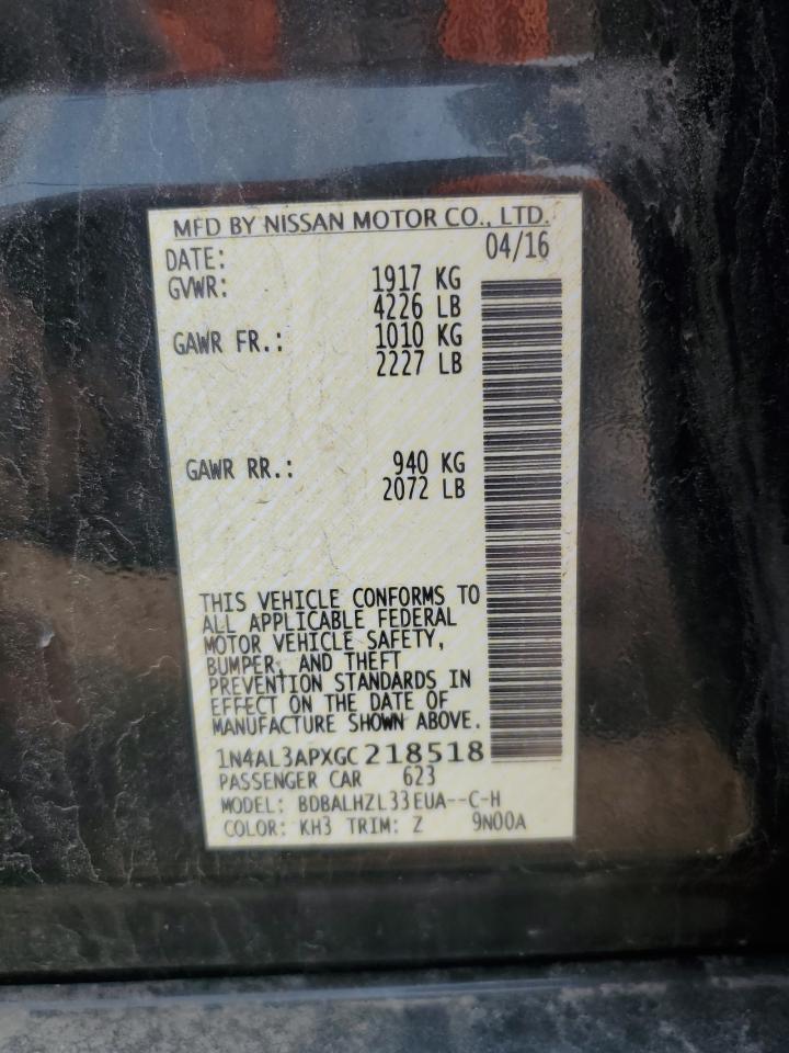 1N4AL3APXGC218518 NISSAN ALTIMA 2016