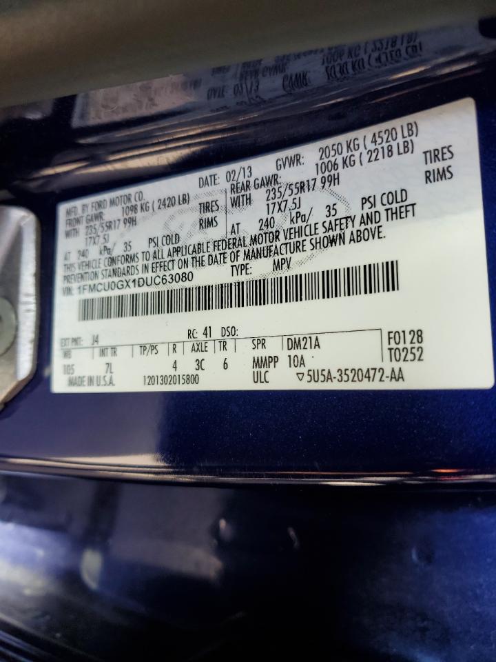 FORD ESCAPE 2013 VIN 1FMCU0GX1DUC63080 фото 14