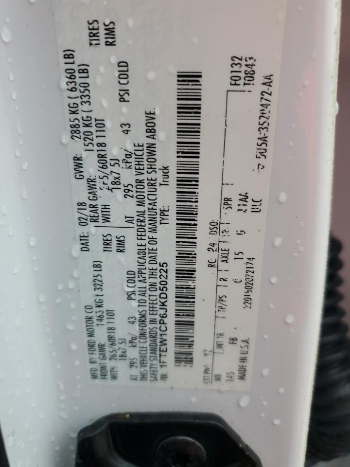 1FTEW1CP6JKD50225 FORD F-150 2018