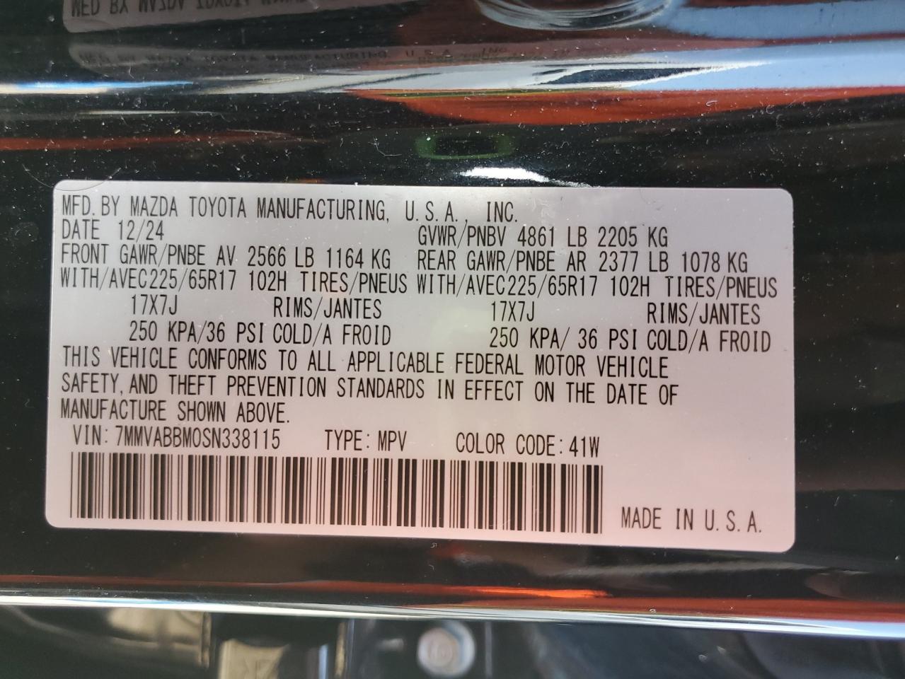 2025 Mazda Cx-50 Preferred VIN: 7MMVABBM0SN338115 Lot: 61825085