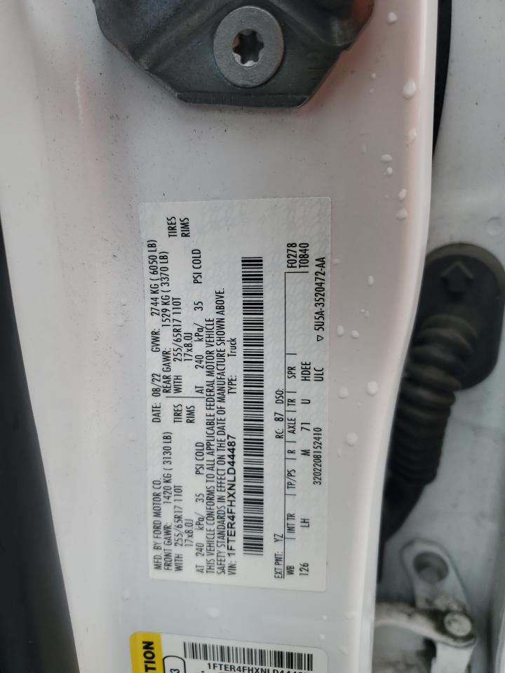 1FTER4FHXNLD44487 FORD RANGER 2022