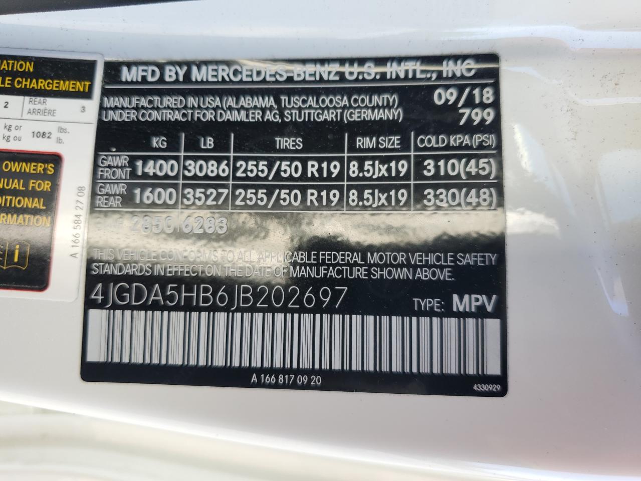 2018 Mercedes-Benz Gle 350 4Matic VIN: 4JGDA5HB6JB202697 Lot: 60754195