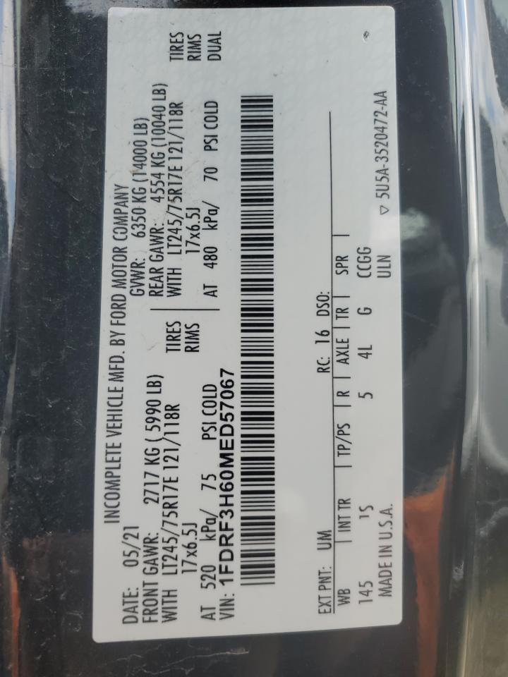 1FDRF3H60MED57067 FORD F350 2021