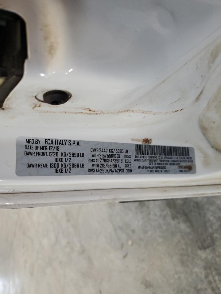 2019 Ram Promaster City VIN: ZFBHRFAB4K6M63600 Lot: 60269675