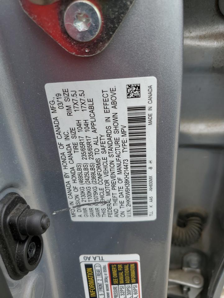 2HKRW6H38KH214473 HONDA CRV 2019