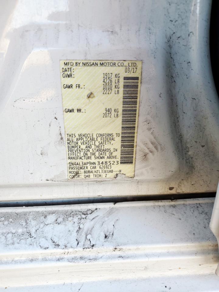 NISSAN ALTIMA 2017 VIN 1N4AL3AP9HN348523 zdjęcie 12