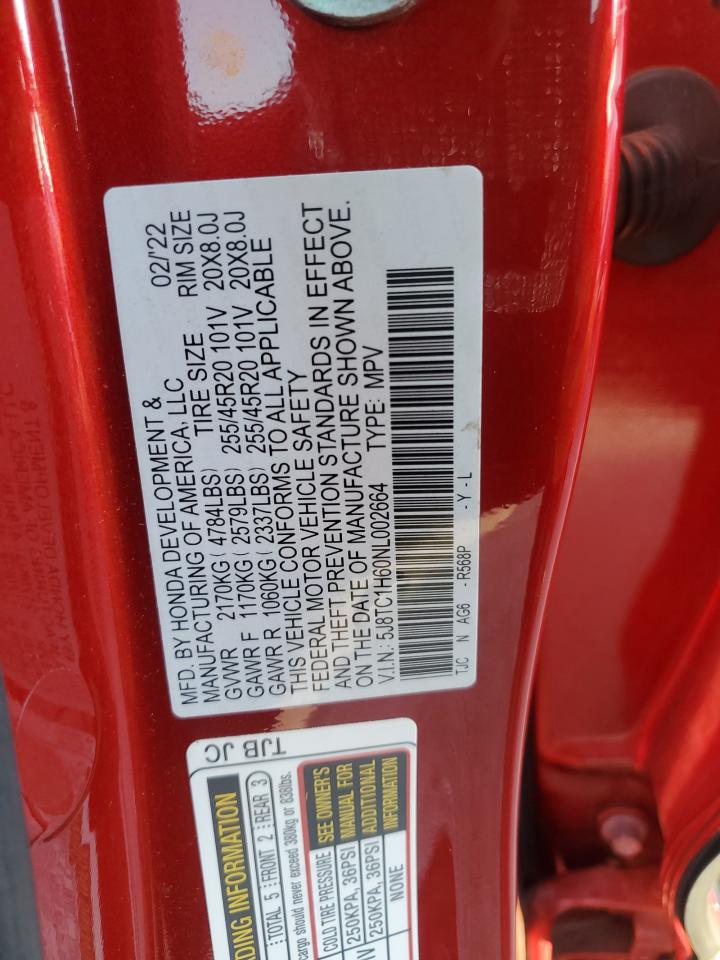 2022 Acura Rdx A-Spec VIN: 5J8TC1H60NL002664 Lot: 62827865