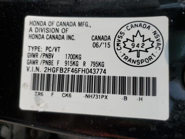 2015 HONDA CIVIC LX  