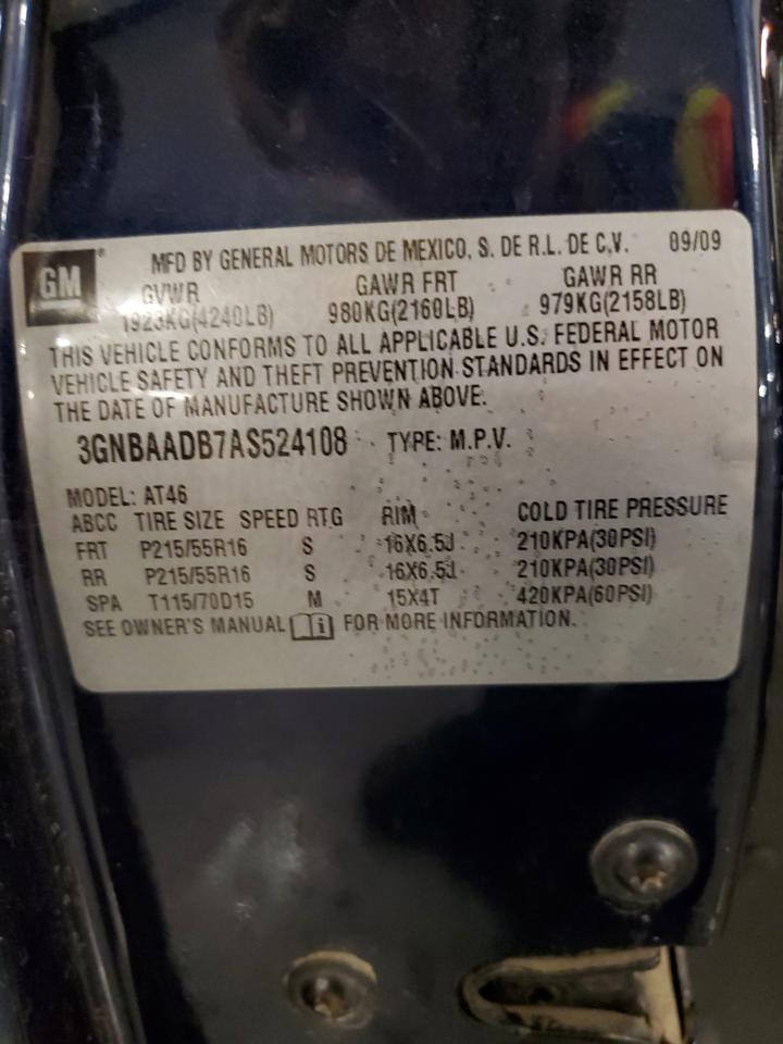 2010 Chevrolet Hhr Ls VIN: 3GNBAADB7AS524108 Lot: 61677325