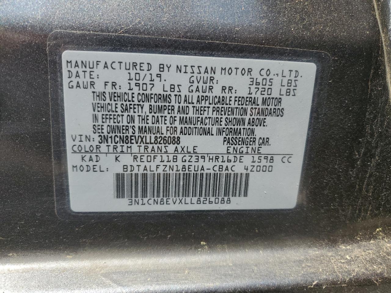 3N1CN8EVXLL826088 NISSAN VERSA 2020