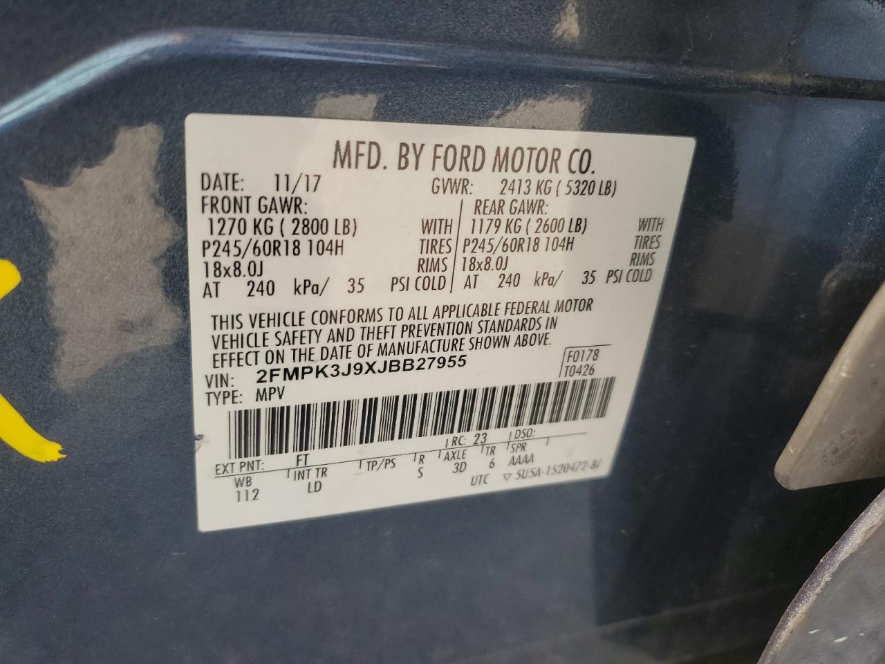 2FMPK3J9XJBB27955 FORD EDGE 2018