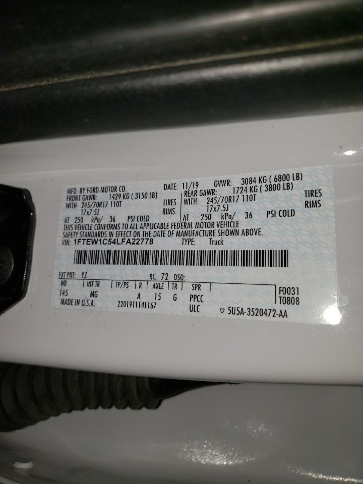1FTEW1C54LFA22778 FORD F-150 2020
