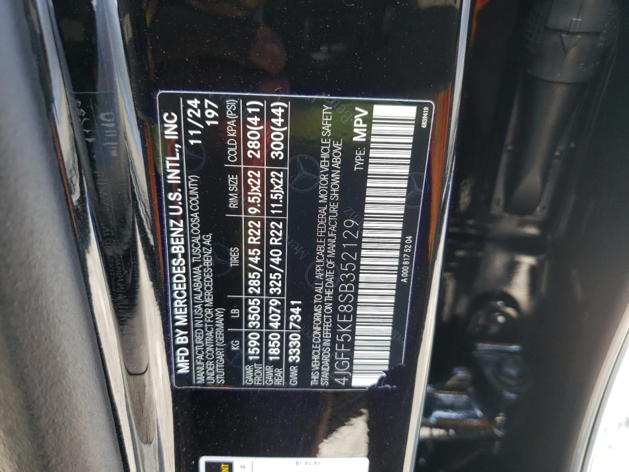 2025 Mercedes-Benz Gls 450 4Matic VIN: 4JGFF5KE8SB352129 Lot: 61387065