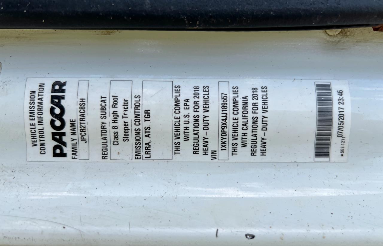1XKYDP9X4JJ189557 KENWORTH ALL OTHER 2018