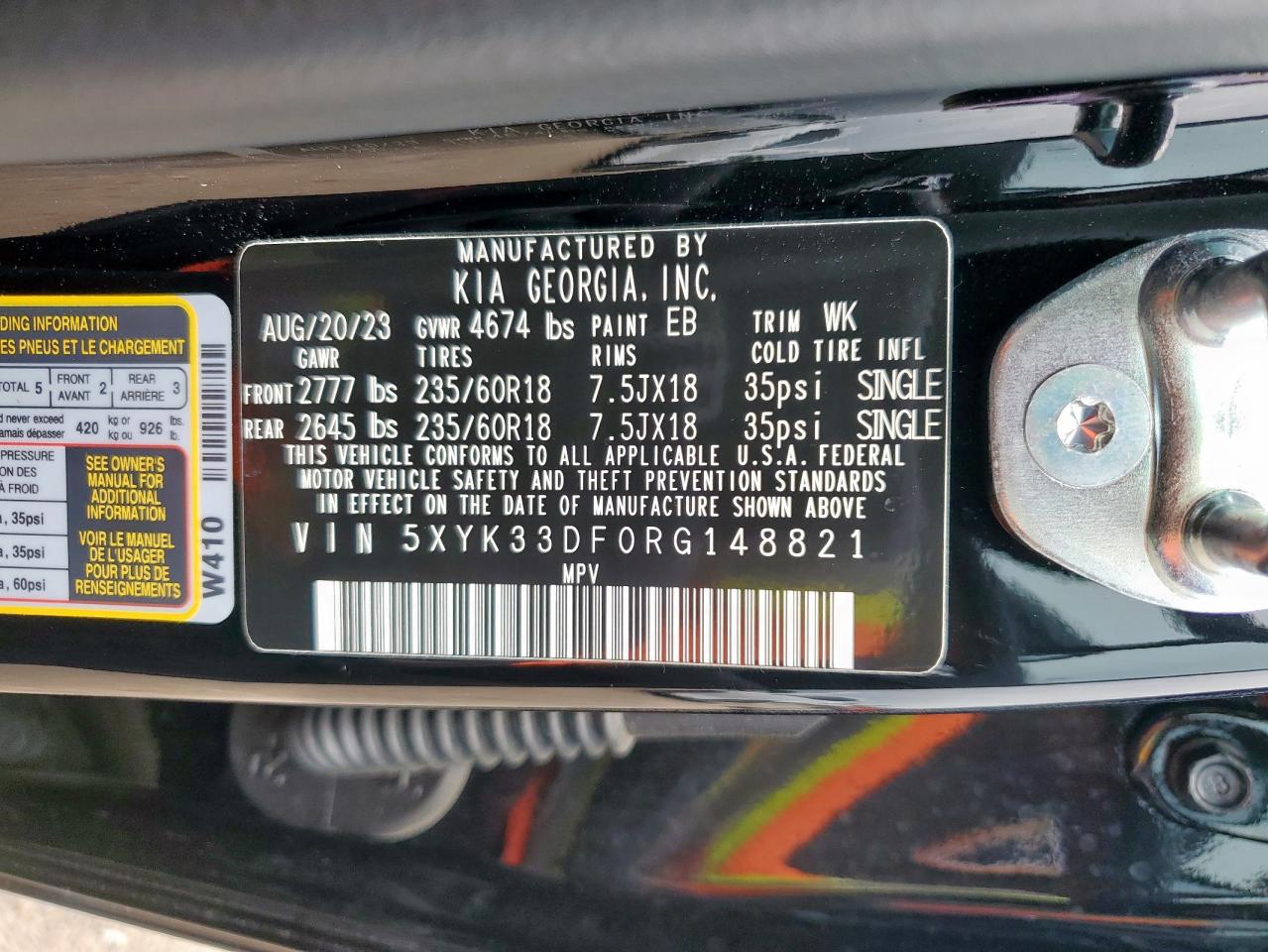 2024 Kia Sportage Ex VIN: 5XYK33DF0RG148821 Lot: 63036515