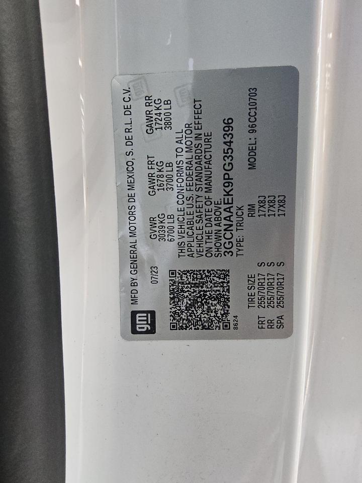 3GCNAAEK9PG354396 CHEVROLET ALL Models 2023
