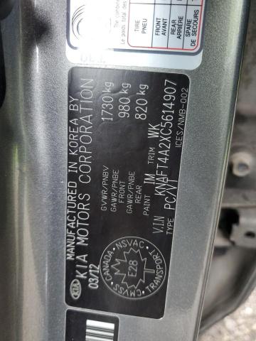 2012 KIA FORTE LX  
