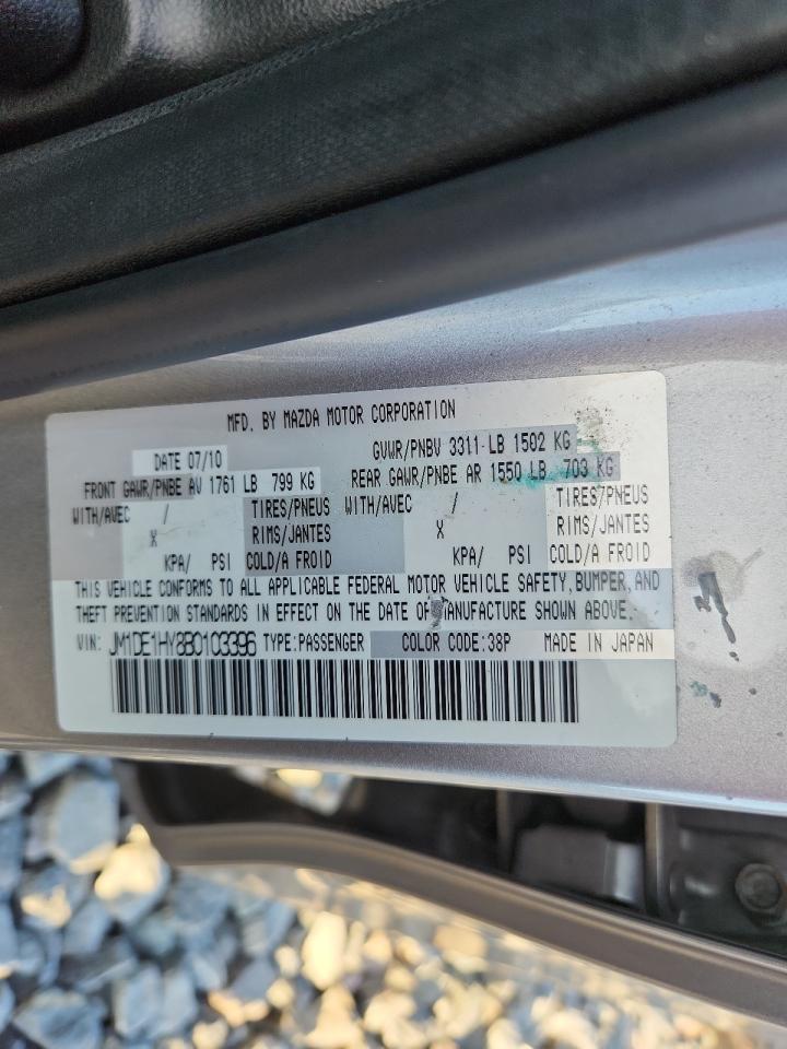 2011 Mazda Mazda2 VIN: JM1DE1HY8B0103396 Lot: 60339295