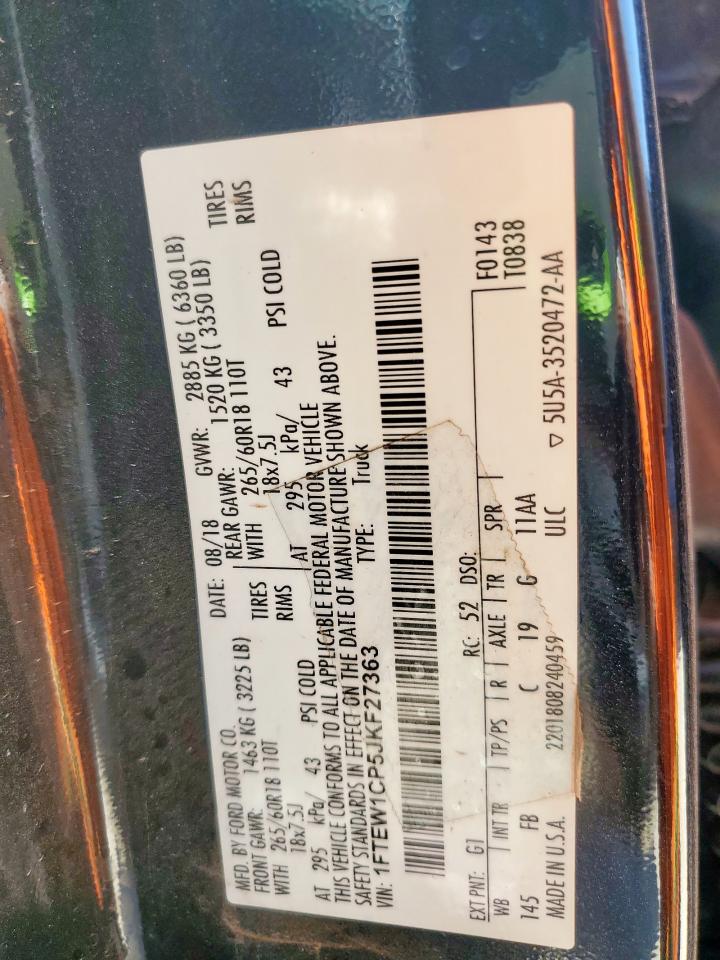 1FTEW1CP5JKF27363 FORD F-150 2018