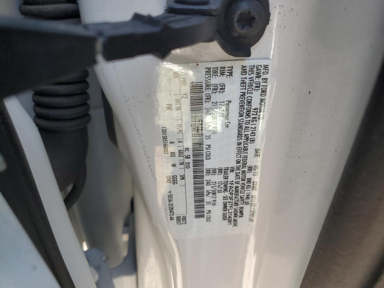 FORD FOCUS 2015 VIN 1FADP3F27FL314281 фото 12
