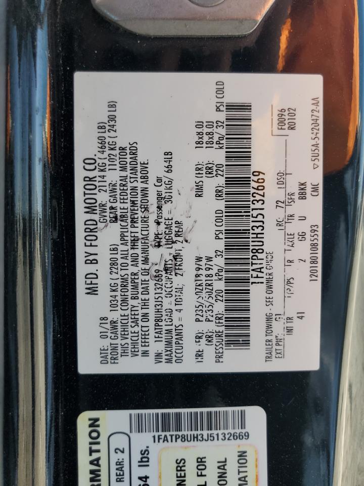 1FATP8UH3J5132669 FORD ALL Models 2018