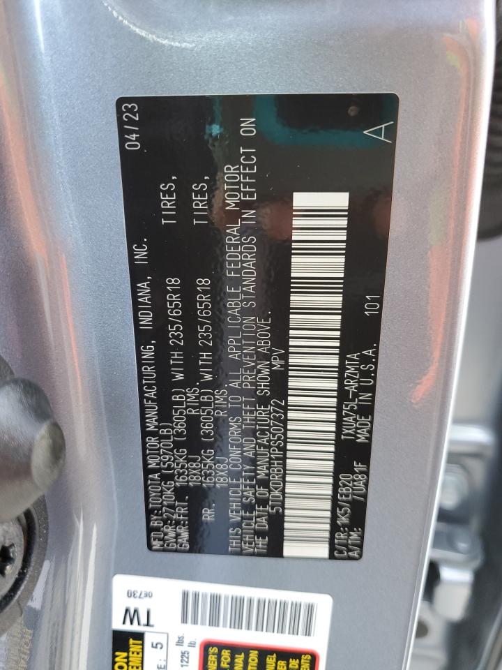 5TDKDRBH1PS507372 TOYOTA HIGHLANDER 2023
