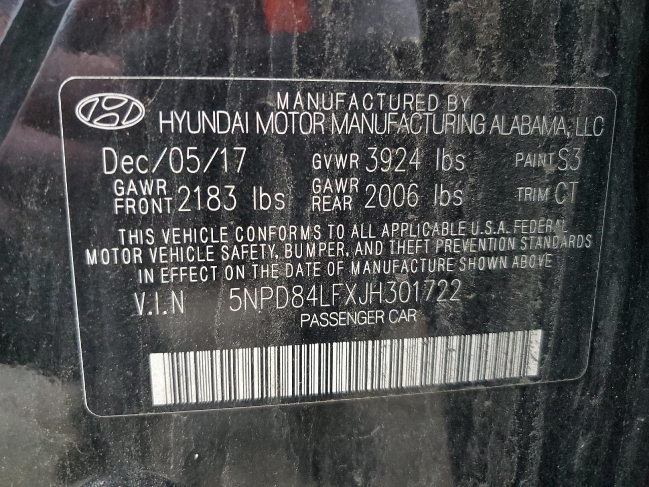 2018 Hyundai Elantra Sel VIN: 5NPD84LFXJH301722 Lot: 62924655