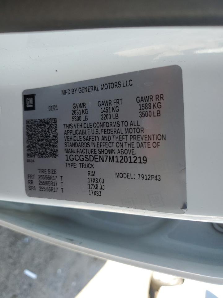 1GCGSDEN7M1201219 CHEVROLET COLORADO 2021