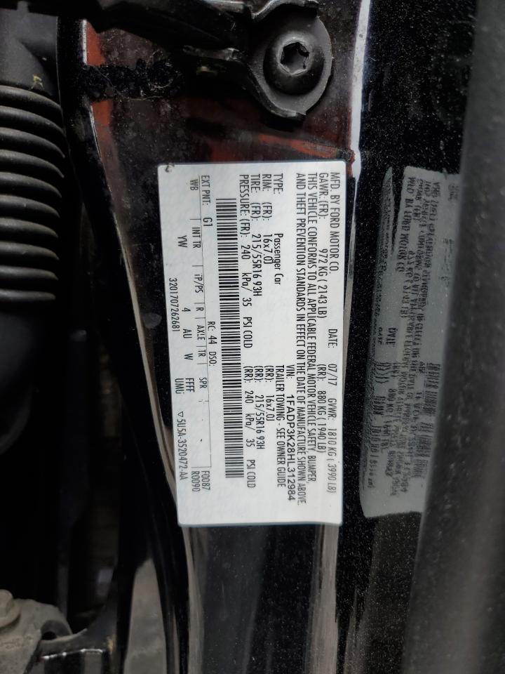 1FADP3K28HL312984 FORD FOCUS 2017