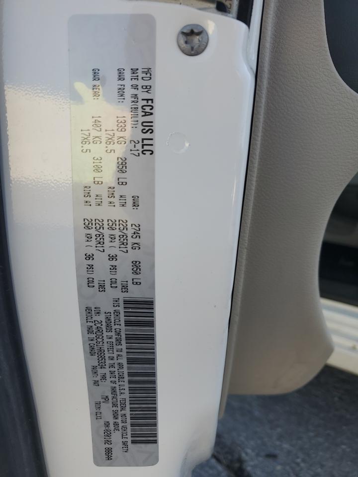 DODGE CARAVAN 2017 VIN 2C4RDGCG1HR685334 zdjęcie 14