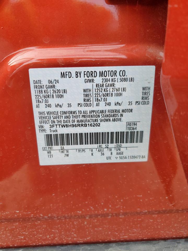 3FTTW8H96RRB16202 FORD MAVERICK 2024