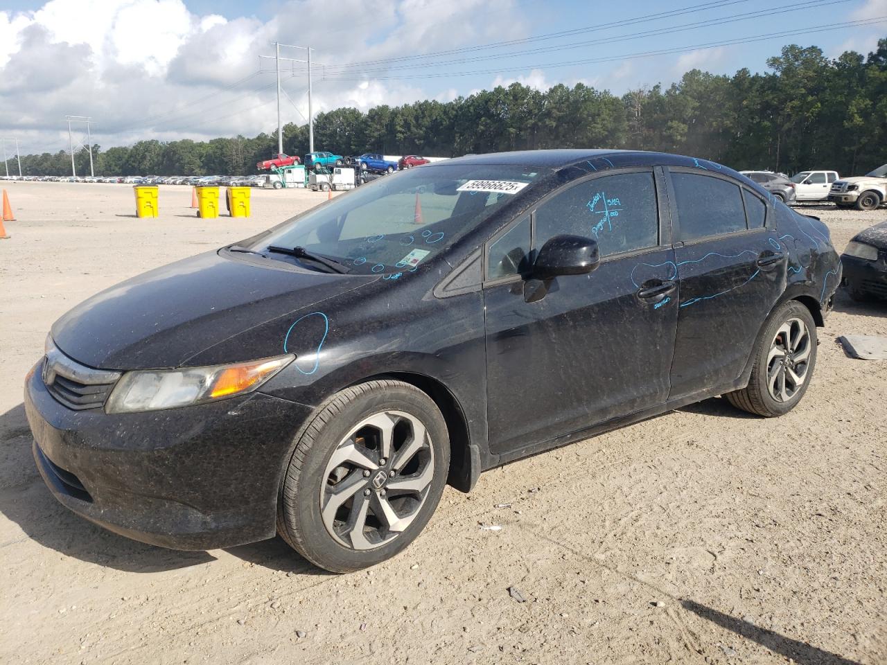 2012 Honda Civic Lx იყიდება Greenwell Springs-ში, LA - Rear End