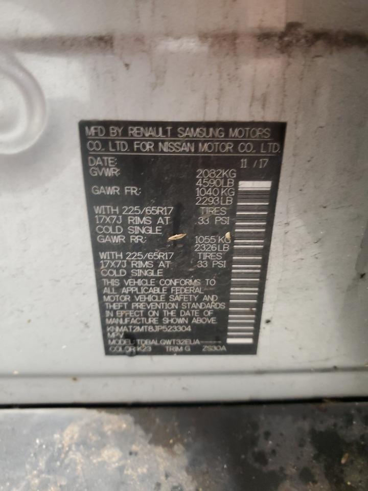 KNMAT2MT8JP523304 NISSAN ROGUE 2018