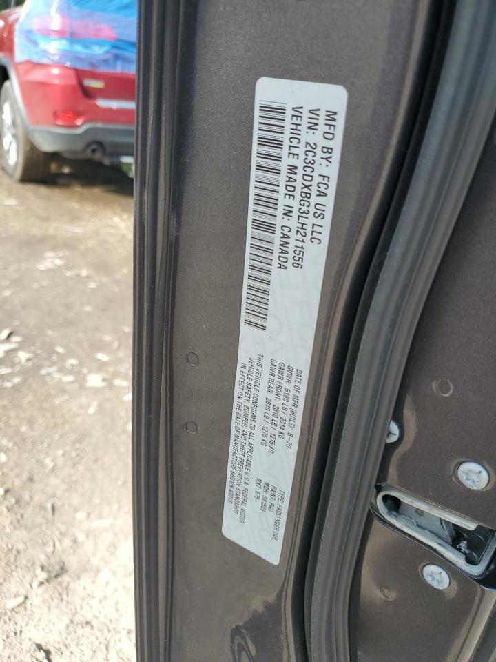 2020 Dodge Charger Sxt VIN: 2C3CDXBG3LH211556 Lot: 62897285