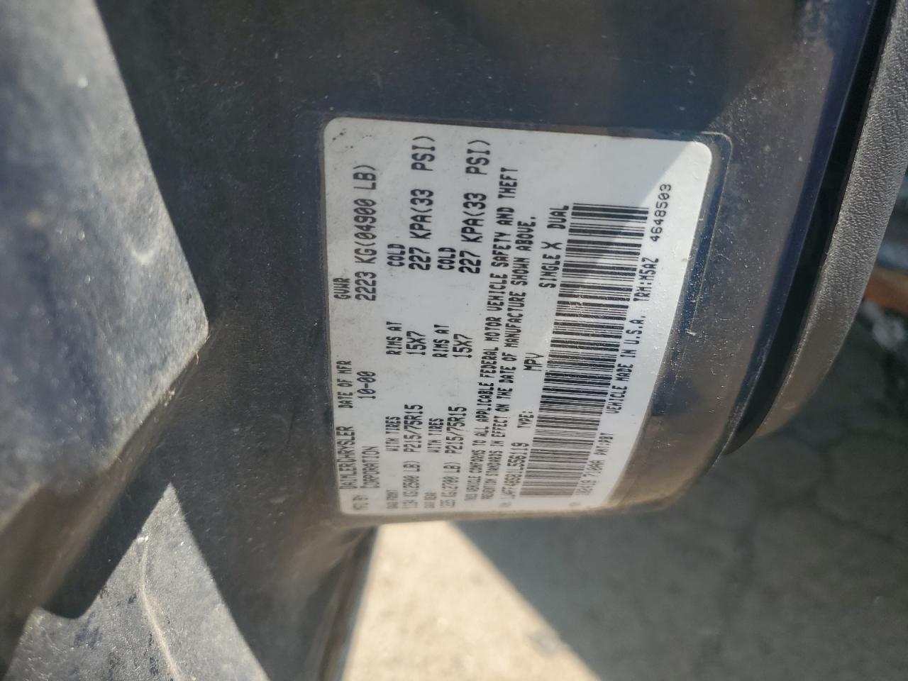 1998 Jeep Cherokee Sport VIN: 1J4FF48S81L556119 Lot: 59407705