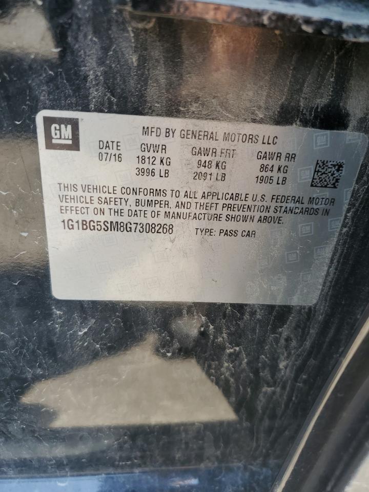 1G1BG5SM8G7308268 CHEVROLET CRUZE 2016