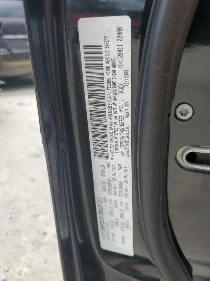 2010 Dodge Ram 1500 VIN: 1D7RB1GT7AS162789 Lot: 62706305