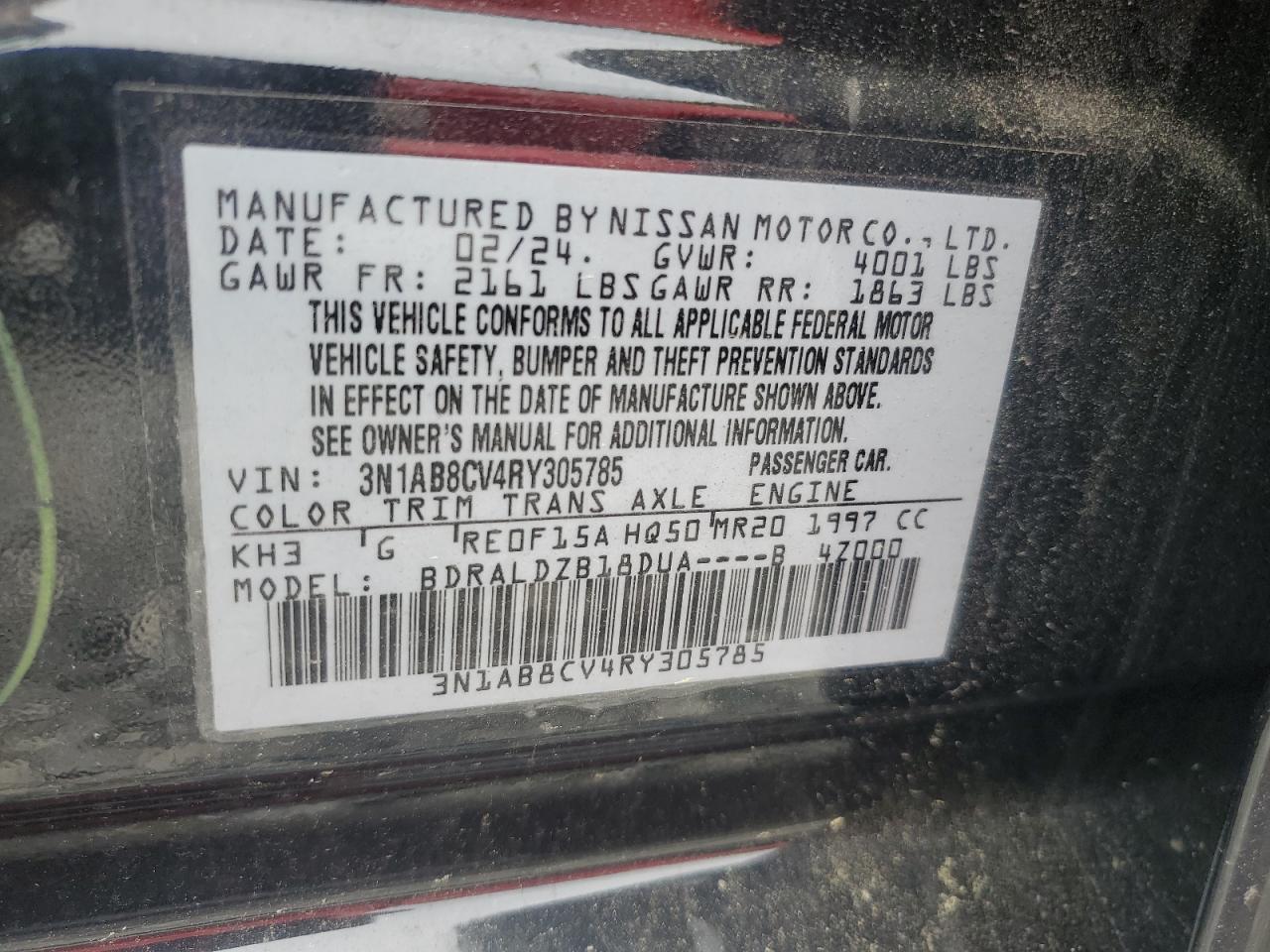 3N1AB8CV4RY305785 NISSAN SENTRA 2024