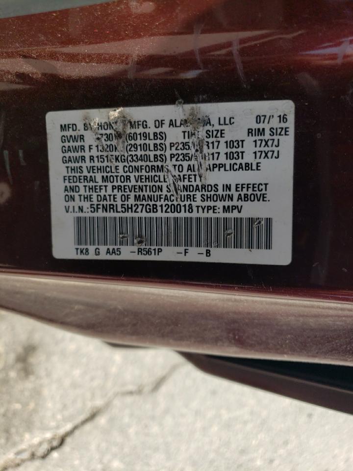5FNRL5H27GB120018 HONDA All Models 2016