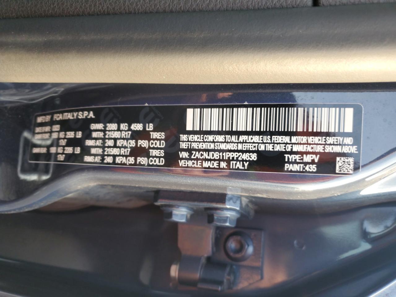 2023 Jeep Renegade Latitude VIN: ZACNJDB11PPP24636 Lot: 60679595