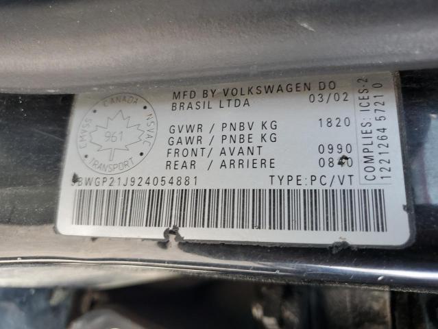 2002 VOLKSWAGEN GOLF GLS TDI  