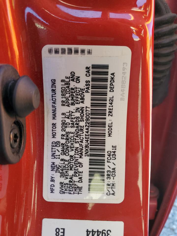 2010 Toyota Corolla Base VIN: 1NXBU4EE4AZ290077 Lot: 62415705