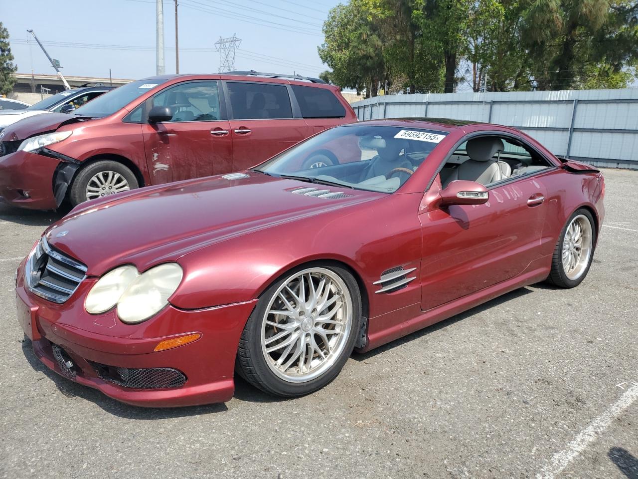 2003 Mercedes-Benz Sl 500R იყიდება Rancho Cucamonga-ში, CA - Front End